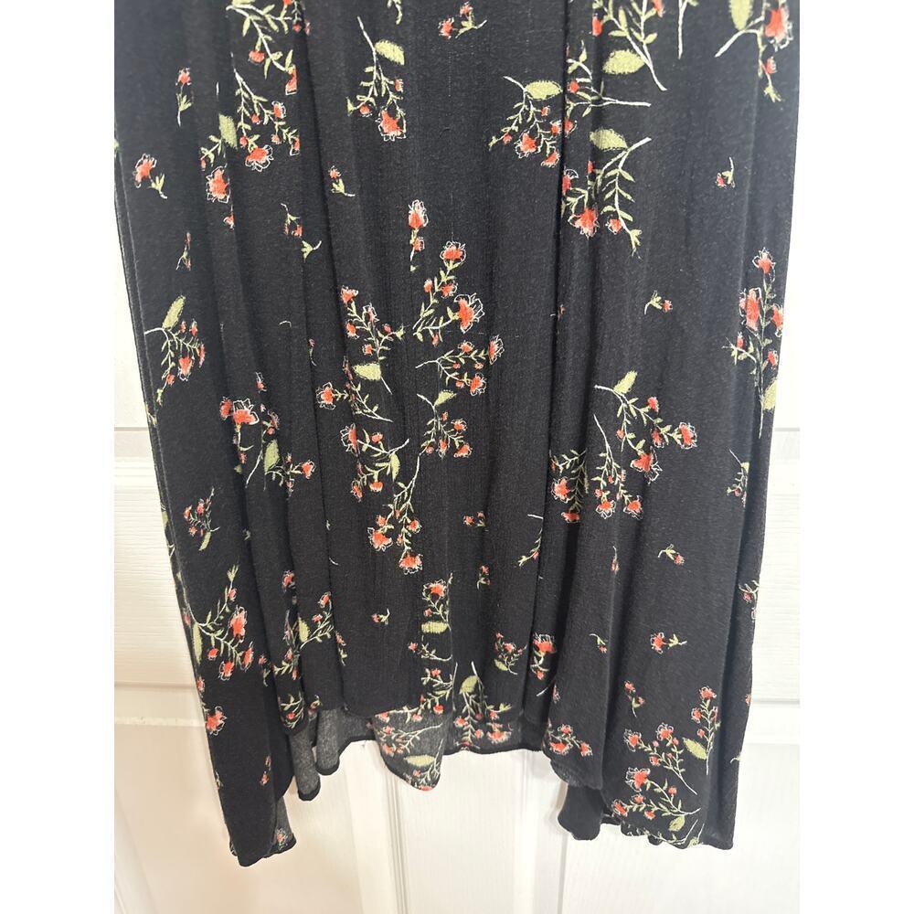 Free People Floral Swing Dress Sleeveless Keyhole Cutout Boho Chic Size Large - Picture 4 of 11